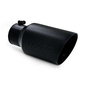 MBRP T5072BLK Black Angled Exhaust Tip (4" In x 6" Out x 12" L)