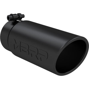 MBRP T5112BLK Black Angled Rolled End Single Walled Tip