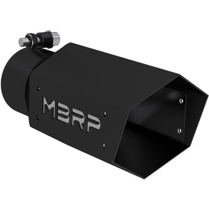 MBRP T5169BLK Black Hex Exhaust Tip (3" In x 4" Out x 10" L)