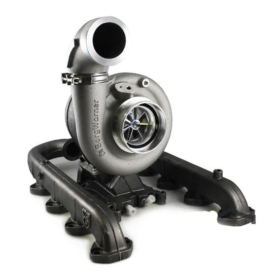 H&S Motorsports 122007-69-01 SX-E Turbo Kit - Billet 69mm Inducer - Textured Black Powdercoat