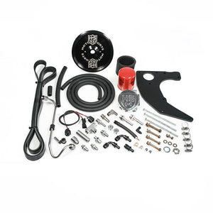 H&S Motorsports 121002-3 Dual High Pressure Fuel Kit w/o CP3 Black Anodized