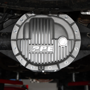 PPE 138051220 9.5"/9.76"-12 Rear Axle Heavy-Duty Cast Black Aluminum Rear Differential Cover