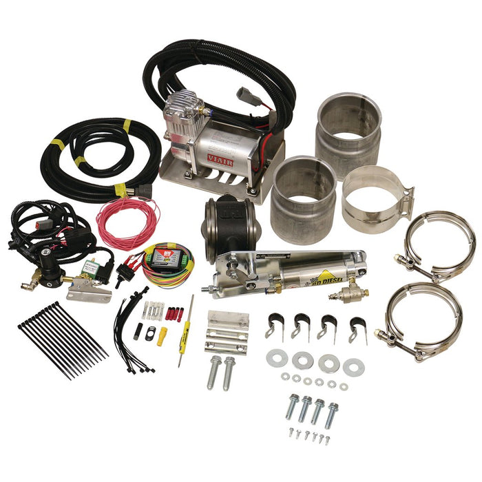 BD Diesel 1028150 5" Remote Mount Exhaust Brake with Air Compressor