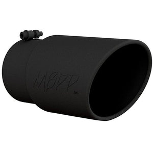MBRP T5075BLK Black Angled Rolled Edge Single Walled Tip