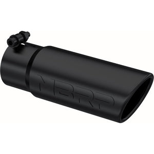 MBRP T5115BLK Black Angled Rolled End Single Wall Exhaust Tip