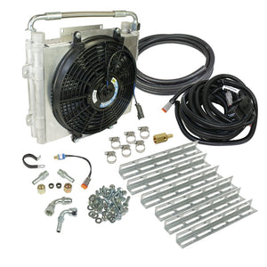 BD Diesel 1030606-DS-58 Xtruded Double Stacked Auxiliary Trans Cooler Kit with 5/8" Lines